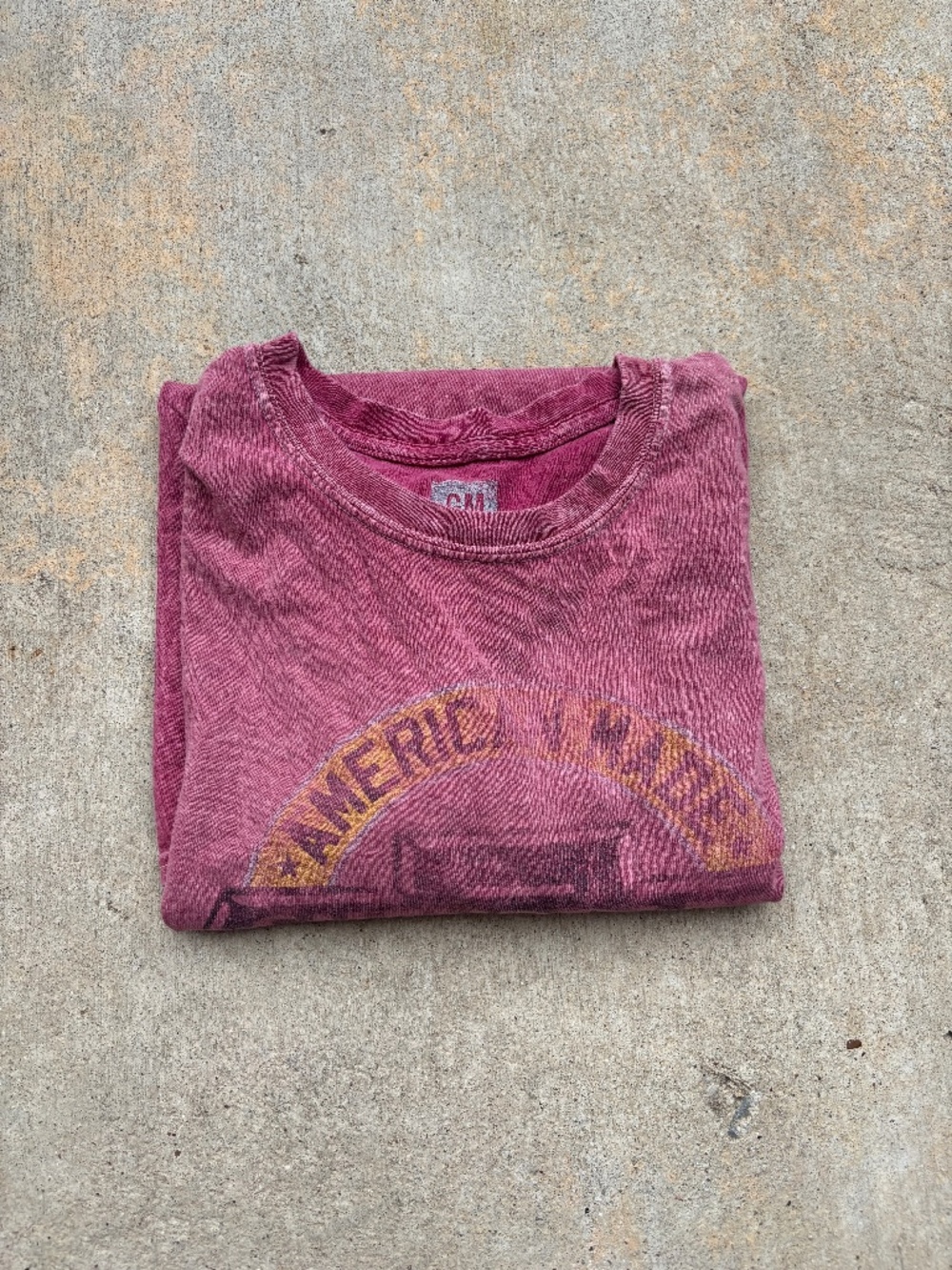 Vintage Style Chevrolet T Shirt Mens Extra Large XL Maroon Acid Wash Graphic Tee